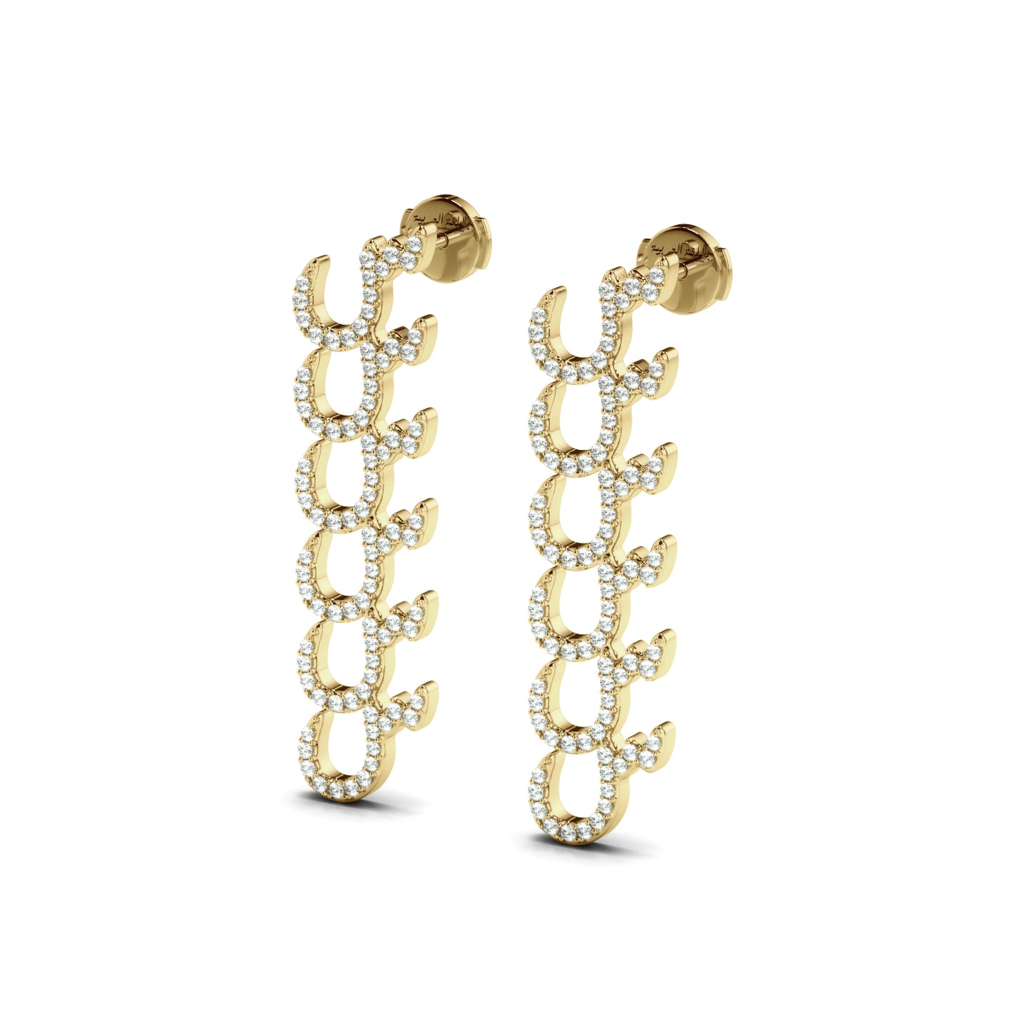 Abjad Hawaz Pavé Earrings