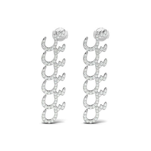 Abjad Hawaz Pavé Earrings