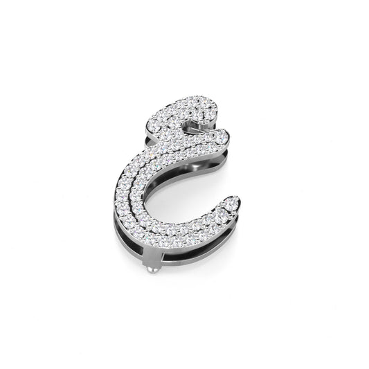 Pavé Diamond Arabic Letter Bag Clip