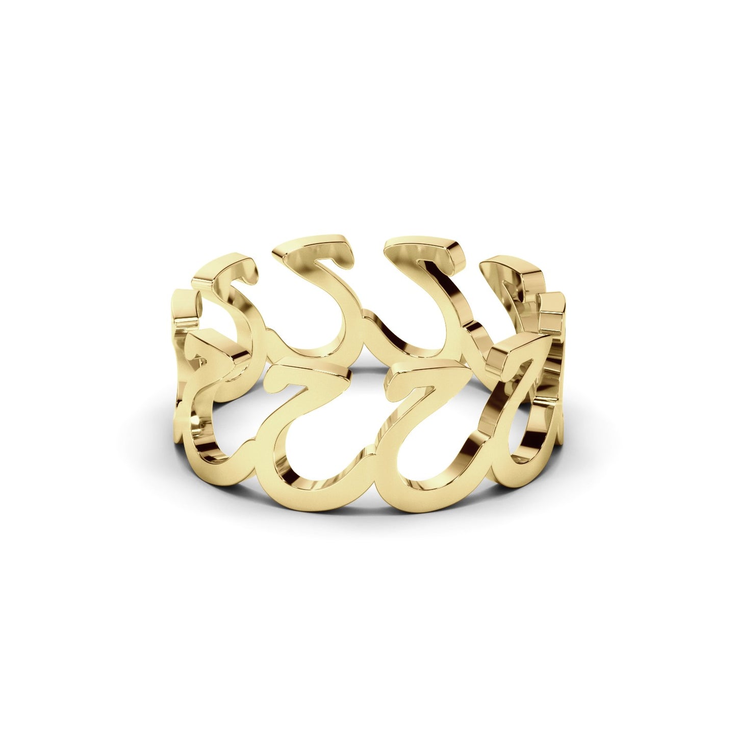 خاتم الحرف العربي المكرّر من ذهب