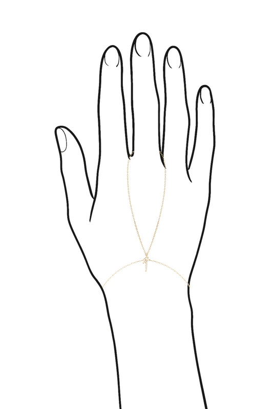 Diamond Arabic Letter Hand Chain