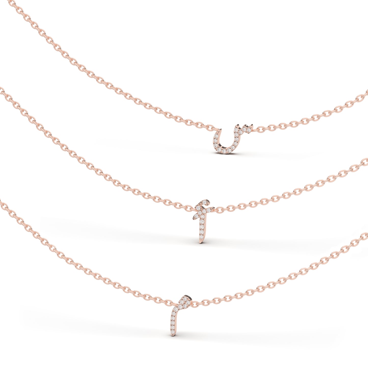 Customize your Pavé Diamond Letter Necklace