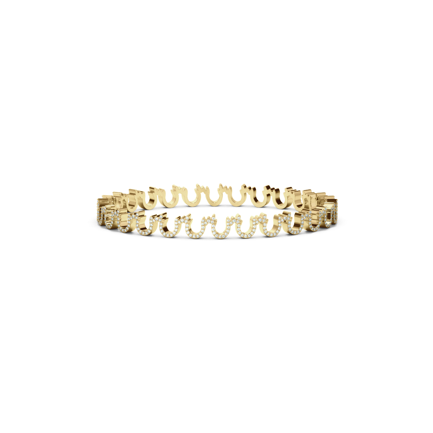 Abjad Hawaz Pavé Bangle